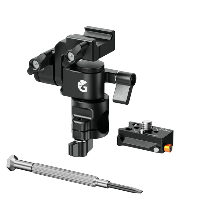 Alt view image 2 of 2 - Bright Tangerine Universal NATO QR Mount Kit w/15mm Rod Base for SmallHD Cine 5