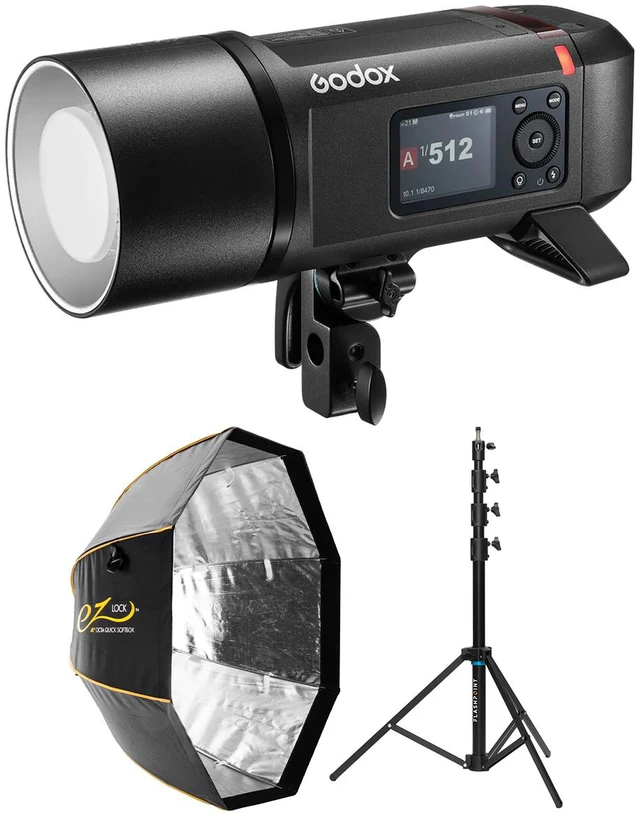 Main image of Godox AD600Pro II All-in-One Outdoor Flash, Bundle with Softbox,Light Stand