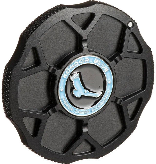 Main image of Kondor Blue Aluminum Body Cap for Canon RF Mount Cameras, Raven Black