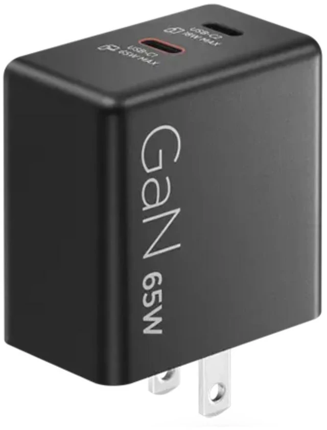 Alt view image 13 of 14 - Lenovo Dual USB-C 65W GaN Charger G0A6065BUS
