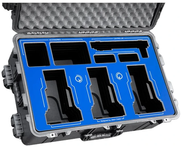 Main image of Jason Cases Wheeled Hard Case with Foam for 3x Move 4K 30x Robos Camera, Black