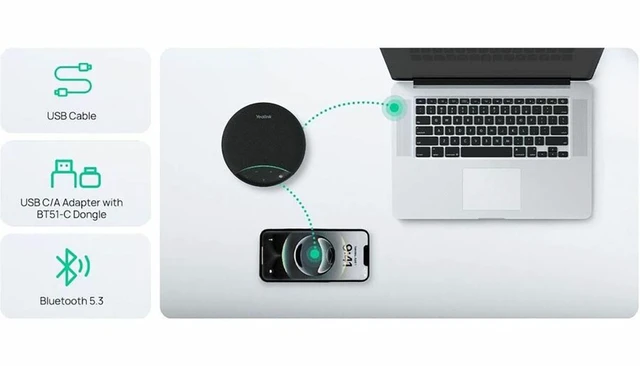 Alt view image 11 of 13 - Yealink SP92 Bluetooth Speakerphone