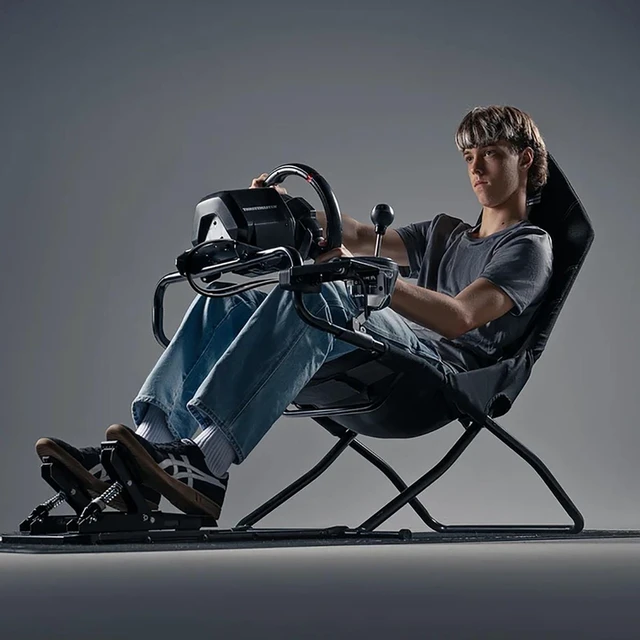 Alt view image 6 of 7 - Next Level Racing GTLite Air Foldable Racing Cockpit with SIMAERO Mesh Seat