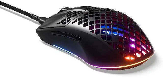 Alt view image 2 of 20 - SteelSeries Aerox 3 8500dpi Wired RGB Gaming Mouse 62599