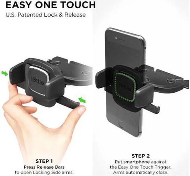 Main image of iOttie Easy One Touch 4 CD Slot Mount Universal Black Car Holders And Mounts