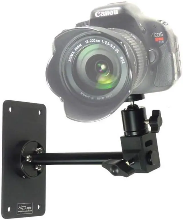 Alt view image 2 of 5 - Alzo Digital Wall Mount with Ball Head for Camera, 6lbs Capacity #1236