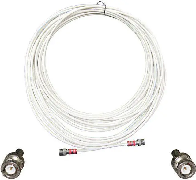 Main image of PTZOptics 25' HD-SDI Male to Male Plenum-Rated Video Broadcast Cable, White