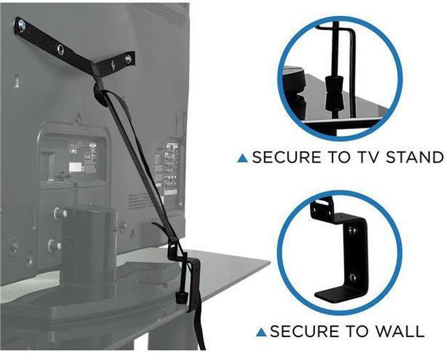 Alt view image 6 of 12 - Mount-It! TV Safety Straps for Child and Baby Proofing |Secures to TV Stand and Walls