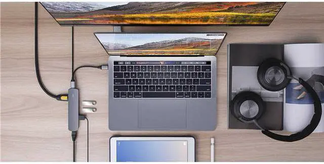 Alt view image 3 of 7 - Sanho HyperDrive 6-in-1 USB-C Hub with 4K HDMI Output, Space Gray #SAHD233BG