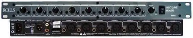 Alt view image 3 of 5 - ROLLS RM82 Channel Mic-Line Mixer