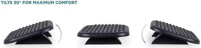 Alt view image 8 of 14 - Mount-It! Ergonomic Foot Rest Under Desk | Adjustable Tilt Footrest with Textured Massage Surface |  Black