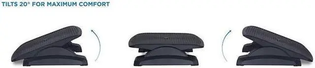 Alt view image 11 of 16 - Mount-It! Adjustable Ergonomic Foot Rest - Black