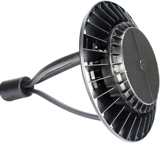 Alt view image 3 of 7 - J&H LED Outdoor Weather Resistant Post Top Light, 24 in., 1-Light, Black Die Cast, Line Voltage, 27K/40K/50K, Wattage Adjustable 80W/70W/60W