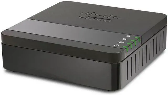Alt view image 4 of 4 - Cisco 2-Port Analog Telephone Adapter For Multiplatform, 1 x RJ-45 - 2 x FXS - Fast Ethernet - Wall Mountable, Desktop
