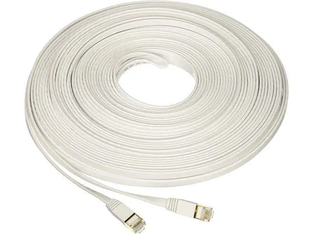 Alt view image 6 of 7 - Pack of 50 - Nexhi UTP Cat 6 Ethernet Cable Unshielded - Ethernet Cable, Faster than Cat5e/Cat5 Network, Flat Cat6 High Speed LAN Wire with Rj45 for Router and Modem White - 25 ft.