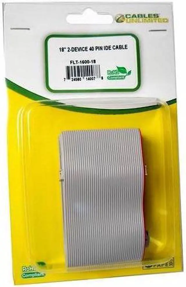 Main image of Cables Unlimited 24-Inch IDE Dual Device 40 Pin Cable