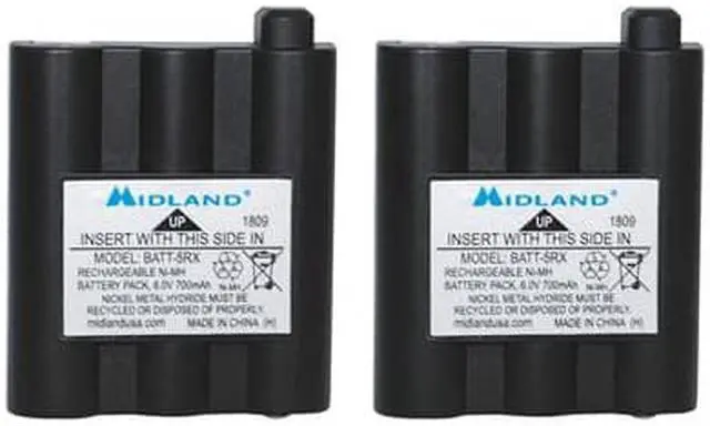 Main image of MIDLAND RADIO MID-AVP17 2 Pack GXT Rechargeable Batteries BATT5R