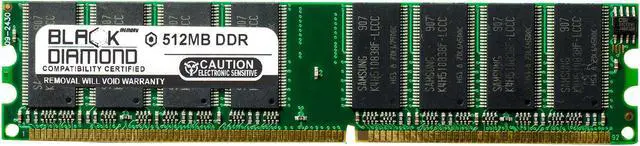 Main image of 512MB RAM Memory for Jetway V Motherboard Series V266B (DIMM) 184pin PC2100 DDR DIMM 266MHz Black Diamond Memory Module Upgrade
