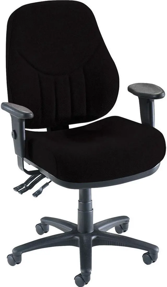 Alt view image 7 of 12 - Lorell Multi-Task Chair High-Back 26-7/8"x26"x39"to42-1/2" Black 81103