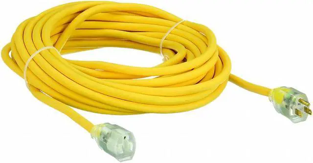Main image of Extension Cord,  Outdoor,  15.0,  125VAC,  Number of Outlets 1,  Yellow