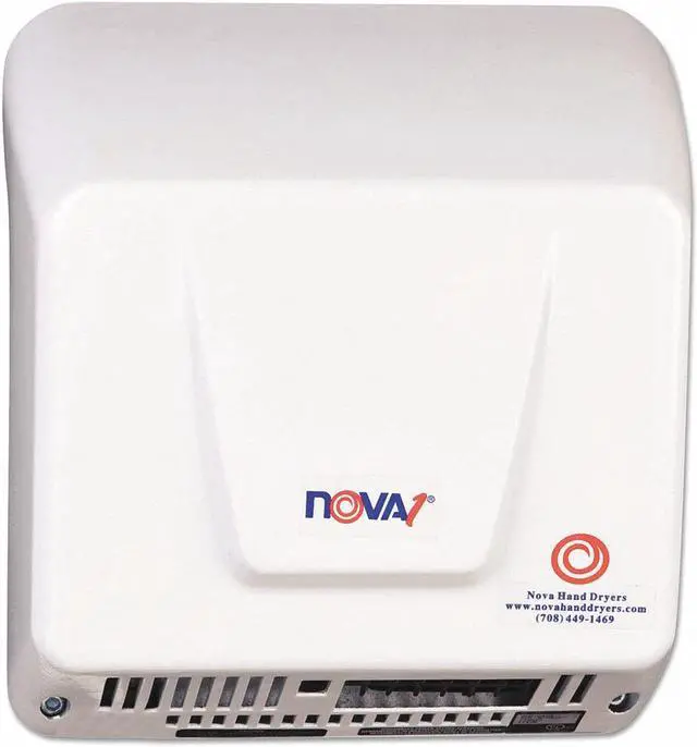 Alt view image 12 of 14 - World Dryer 083000000 NOVA 1 - Universal Voltage, White, Economical & ADA Hand Dryers