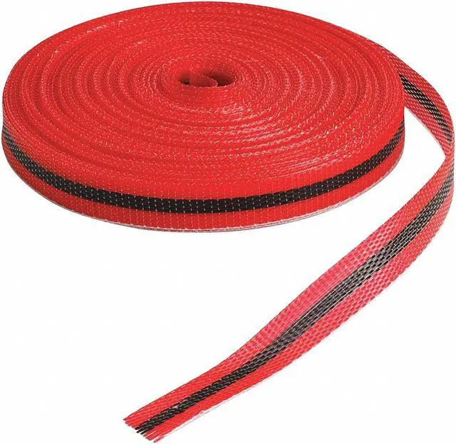 Alt view image 2 of 2 - ZORO SELECT 91175 Barricade Tape, No Legend, Black/Red, 3/4 in Wide x 150 ft