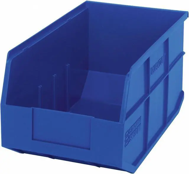 Alt view image 3 of 3 - QUANTUM STORAGE SYSTEMS SSB443BL Shelf Storage Bin, Polypropylene, Blue, 7 in