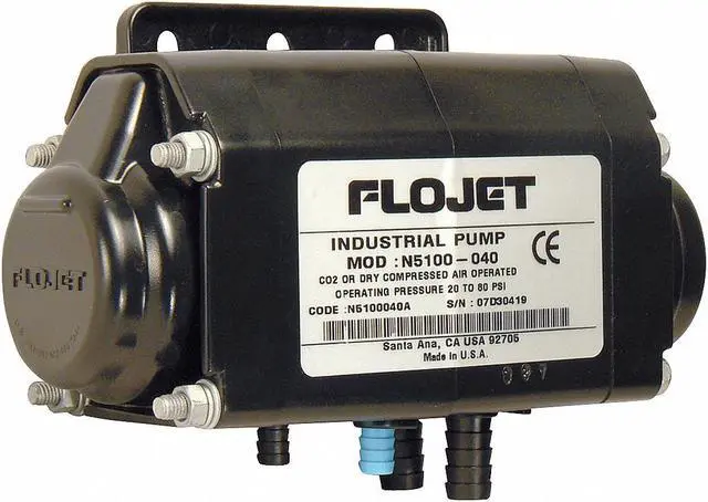 Alt view image 2 of 3 - FLOJET N5100020G Double Diaphragm Pump, Acetal, Air Operated, Viton, 2.5 gpm