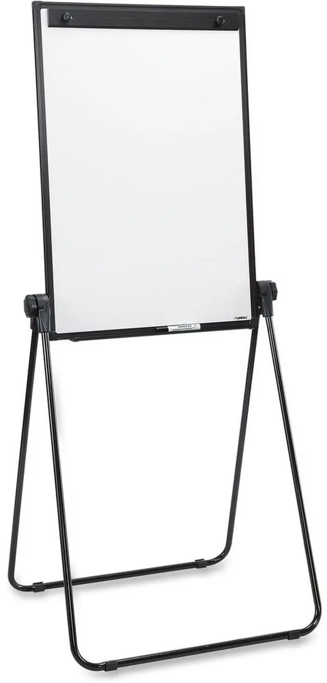 Alt view image 5 of 10 - Lorell 2-Sided Dry Erase Easel 24"x36"x67" Black 55629