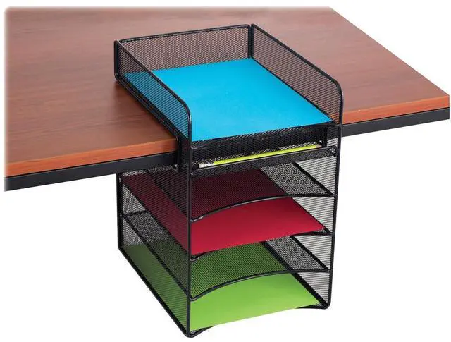 Alt view image 2 of 5 - Safco Horiz Hanging Organizer 10"x12"x14" Black 3240BL