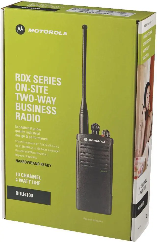 Alt view image 6 of 20 - MOTOROLA RDU4100 Two Way Radio,UHF,4 Watts,10 Channels