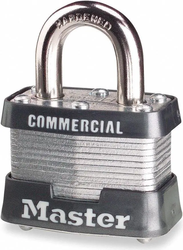 Alt view image 2 of 6 - Heavy Duty 1-1/2" Lam Steel Padlock Master Lock Padlocks 3KA-0464 071649316104