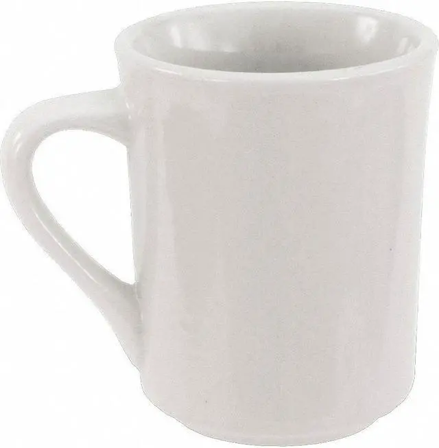 Alt view image 3 of 3 - CRESTWARE AL16 White Narrow Rim Mug 8-1/2 oz., Pk36