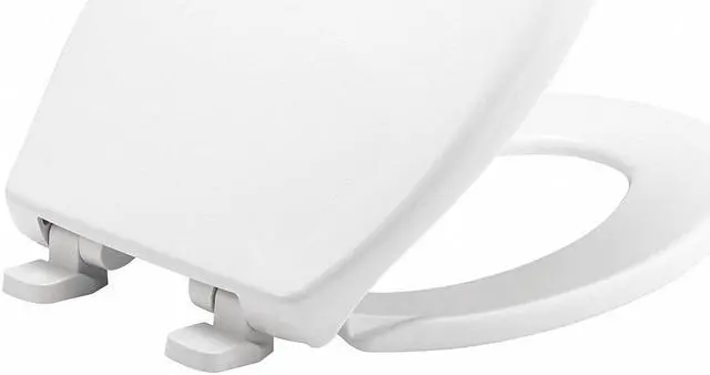 Alt view image 4 of 5 - BEMIS 7900TDGSL Toilet Seat With Cover, Plastic, Elongated, White