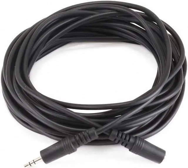 Alt view image 2 of 11 - Monoprice Stereo Extension Cable - 25 Feet - Black | 3.5mm Plug/Jack Male/Female