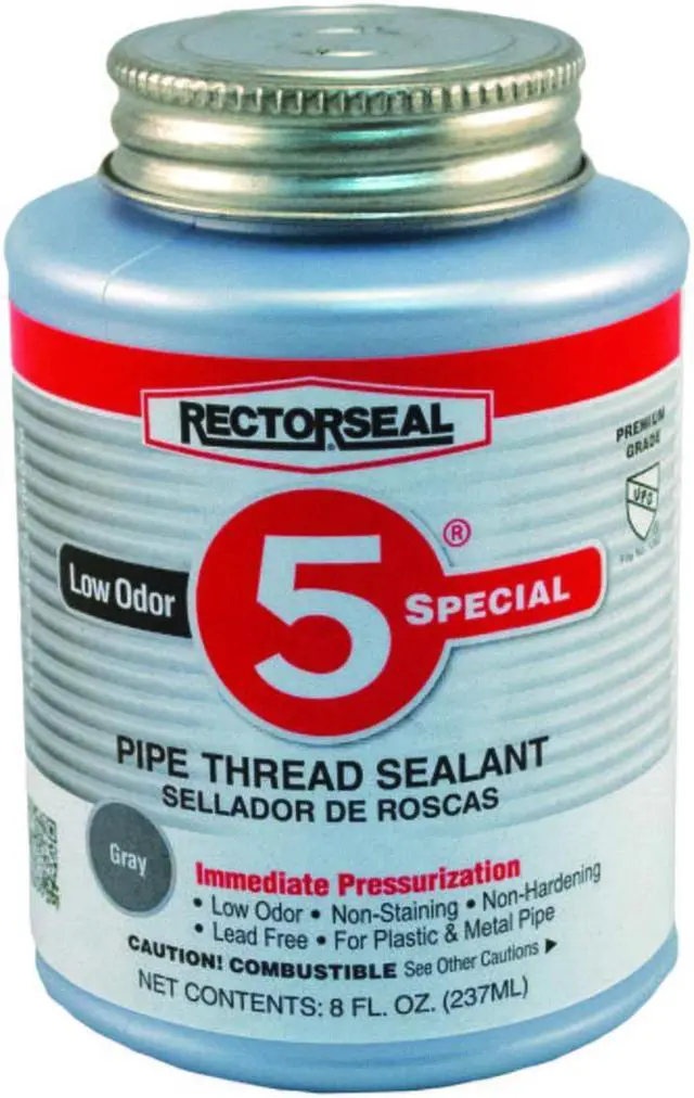 Alt view image 2 of 4 - Rectorseal Paste Pipe Thread Sealant,  40° to 125°F Temp. Range,  Gray,  8 oz.
