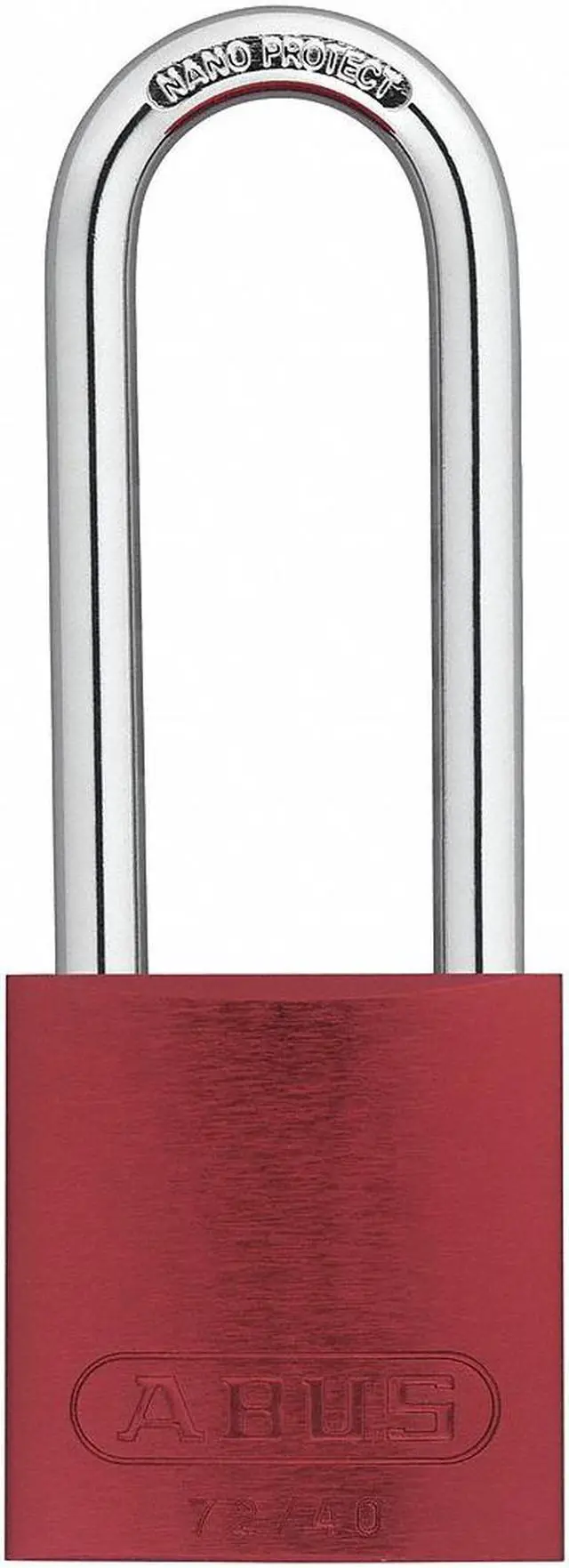 Main image of Abus Alike-Keyed Padlock, Open Shackle Type, 3" Shackle Height, Red  15413