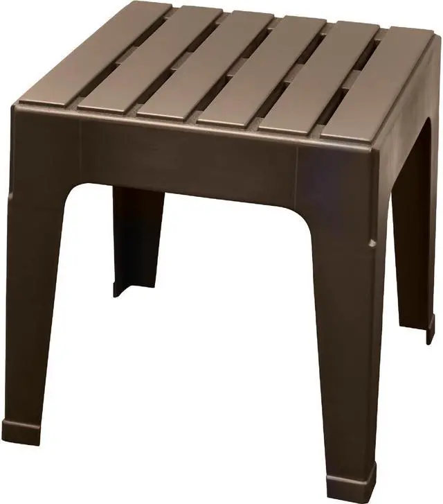 Main image of Adams Big Easy Earth Brown 18.9 In. Square Resin Stackable Side Table