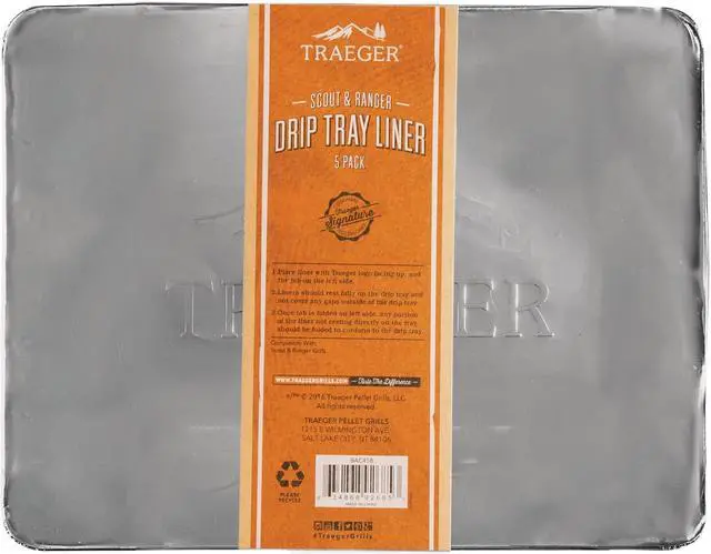 Main image of Traeger Aluminum Scout & Ranger Drip Tray Liner (5-Pack) BAC458