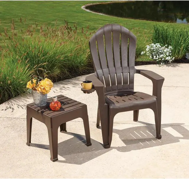 Alt view image 3 of 4 - Adams Big Easy Earth Brown 18.9 In. Square Resin Stackable Side Table