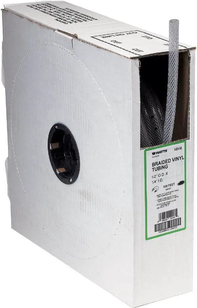 Alt view image 2 of 3 - Abbott Rubber 5/8 In. x 3/8 In. x 100 Ft. Clear T12 Braided PVC Tubing, Bulk Box