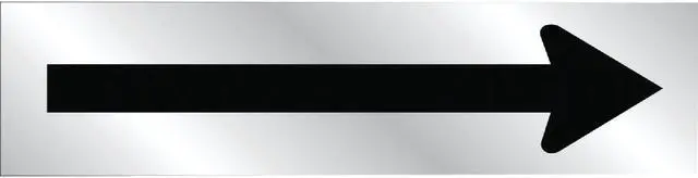 Alt view image 3 of 3 - Hy-Ko Brushed Aluminum Sign, Arrow Right 402 Pack of 10