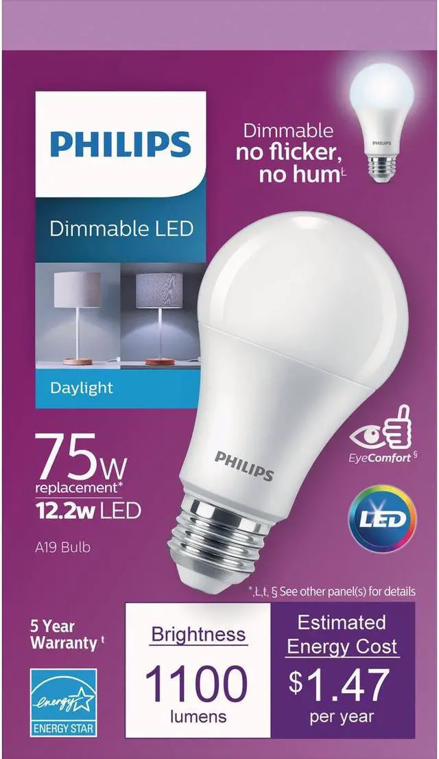 Alt view image 3 of 6 - Philips 75w A19 Dl T20 Led Bulb 560994