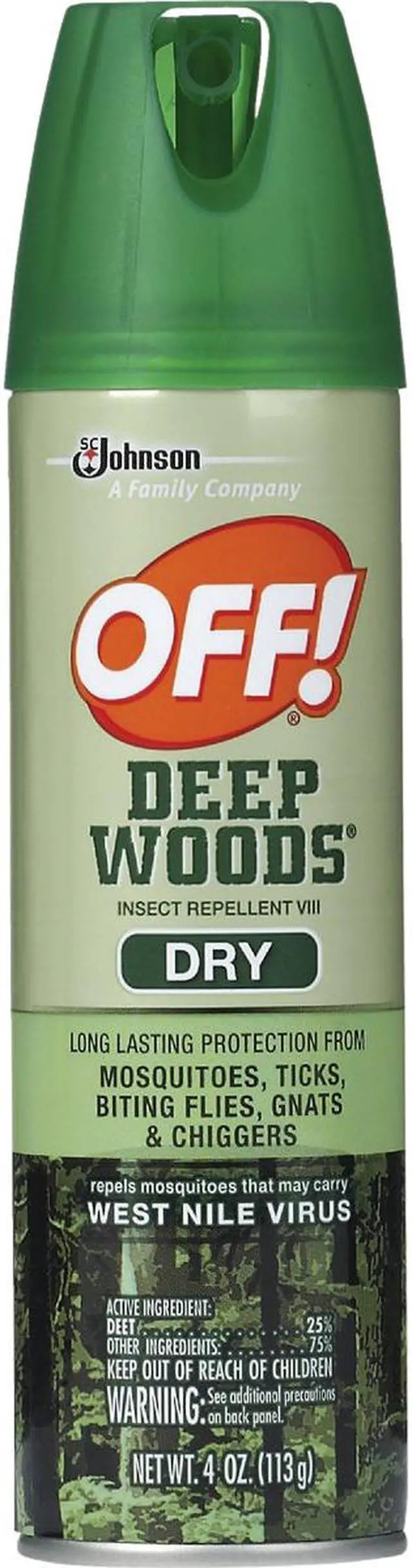 Alt view image 2 of 6 - Deep Woods Off 4 Oz. Dry Insect Repellent Aerosol Spray 71764