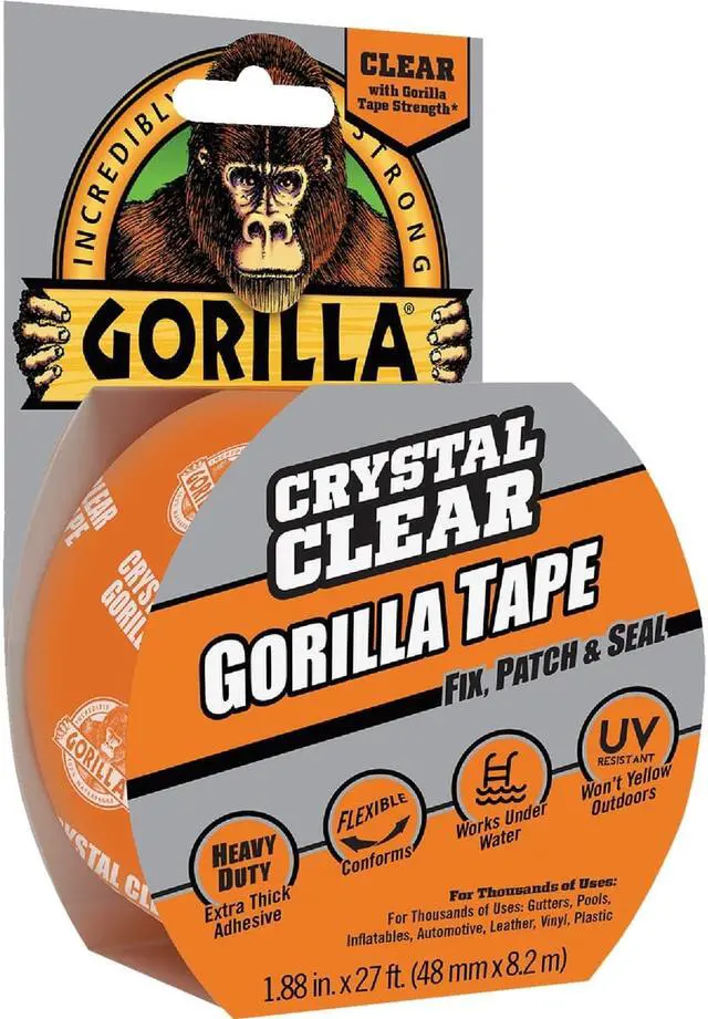 Main image of Gorilla 1.88 In. x 9 Yd. Crystal Clear Duct Tape, Clear 6027002