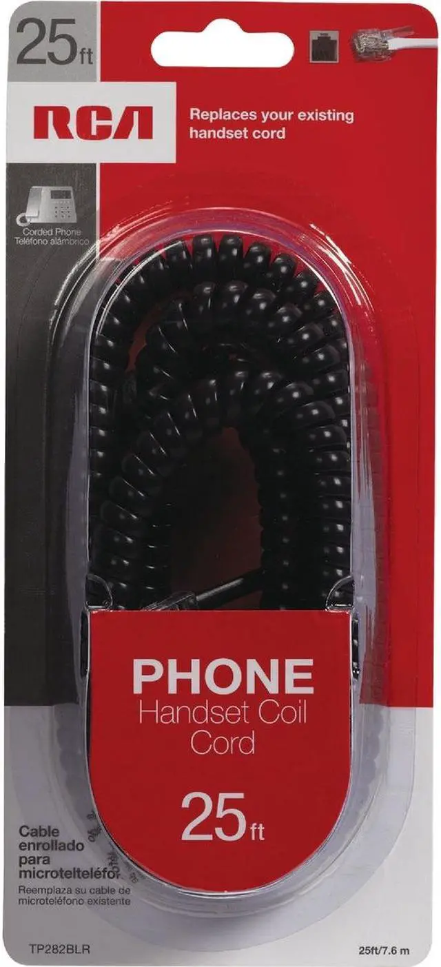 Main image of Audiovox 25' Handset Cord, Black Philips Telephone Accessories SWL4165/17