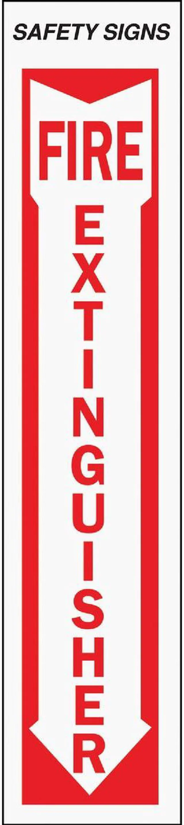 Alt view image 2 of 3 - Hy-Ko Vinyl Sign, Fire Extinguisher with Down Arrow FE-1