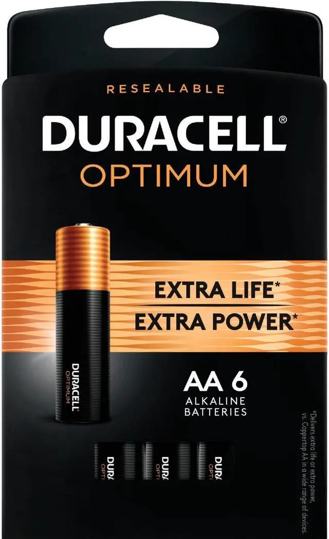 Main image of Duracell Optimum AA Batteries, Pack of 6