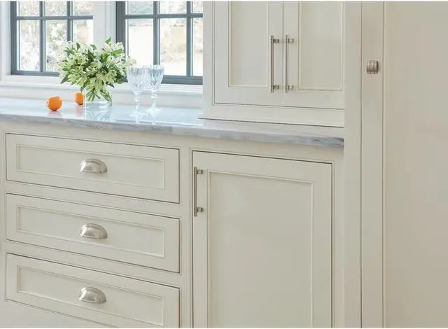 Alt view image 9 of 11 - Amerock Ashby 4 In. & 3 In. Satin Nickel Center-to-Center Cup Pull BP36640G10