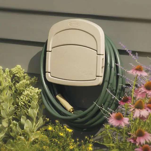 Alt view image 2 of 8 - Suncast HangOut 150 Ft. Deluxe Wall Mount Hose Hanger DHH150